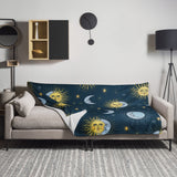 KUSCHELDECKE SONNE MOND UND STERNE