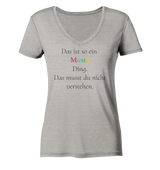Mama-Ding - Ladies Organic V-Neck Shirt