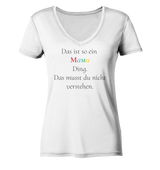 Mama-Ding - Ladies Organic V-Neck Shirt