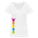 Frauen Bio-T-Shirt mit V-Ausschnitt von Stanley & Stella - weiß