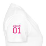 Klassisches Frauen-T-Shirt mit V-Ausschnitt - weiß